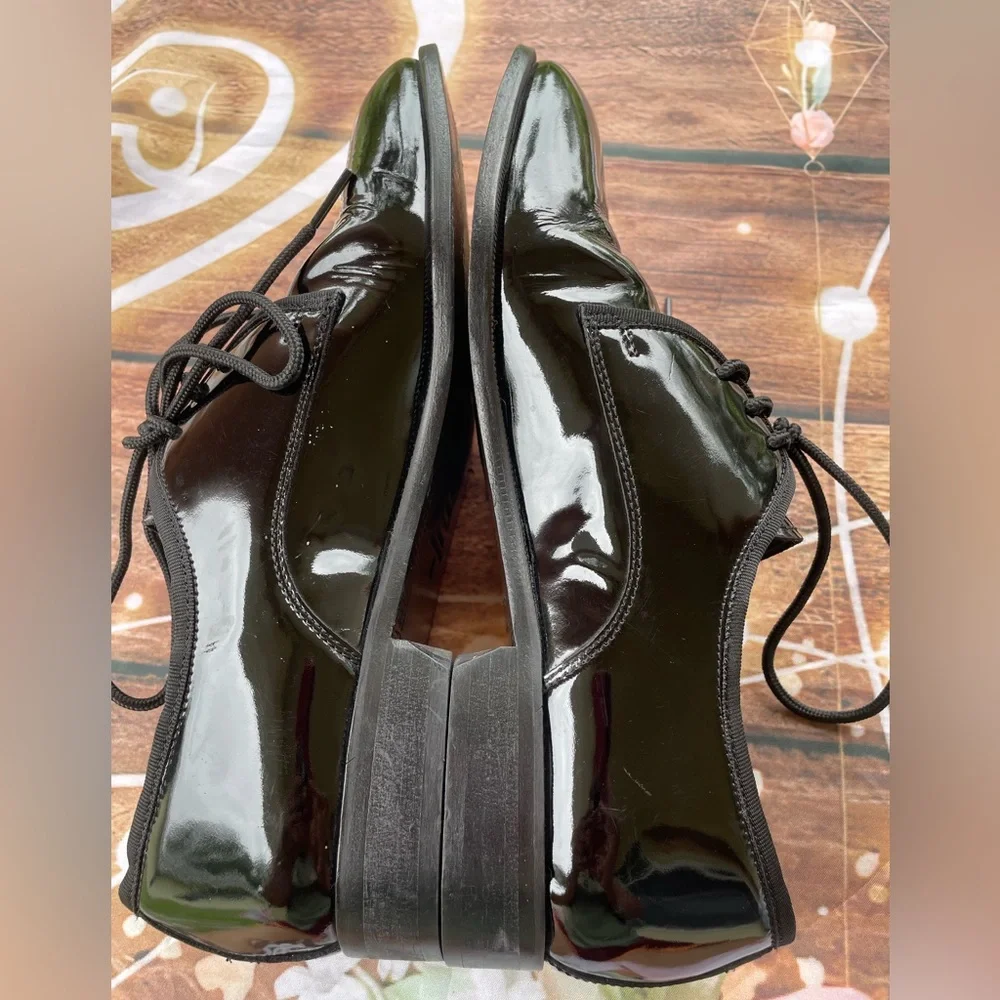 Vito Rufolo Black Patent Leather Oxford Shoes for Formal Occasions